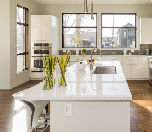 Modern kitchen remodeling and home renovation project